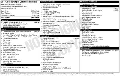 2017 Jeep Wrangler Unlimited Rubicon