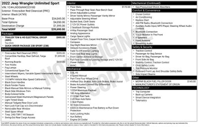 2022 Jeep Wrangler Unlimited Sport 4x4