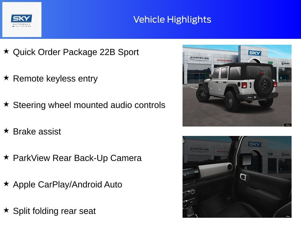 2025 Jeep Wrangler WRANGLER 4-DOOR SPORT