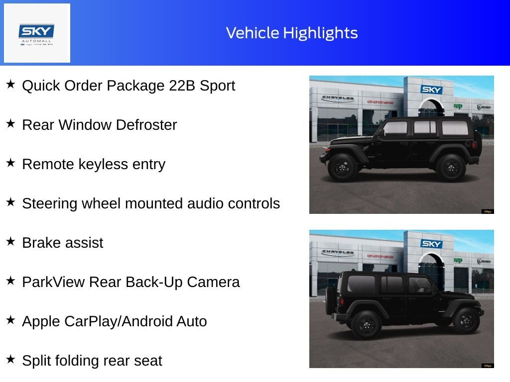 2025 Jeep Wrangler WRANGLER 4-DOOR SPORT