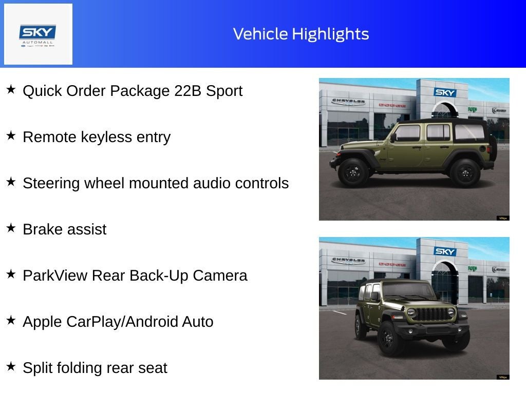 2025 Jeep Wrangler WRANGLER 4-DOOR SPORT