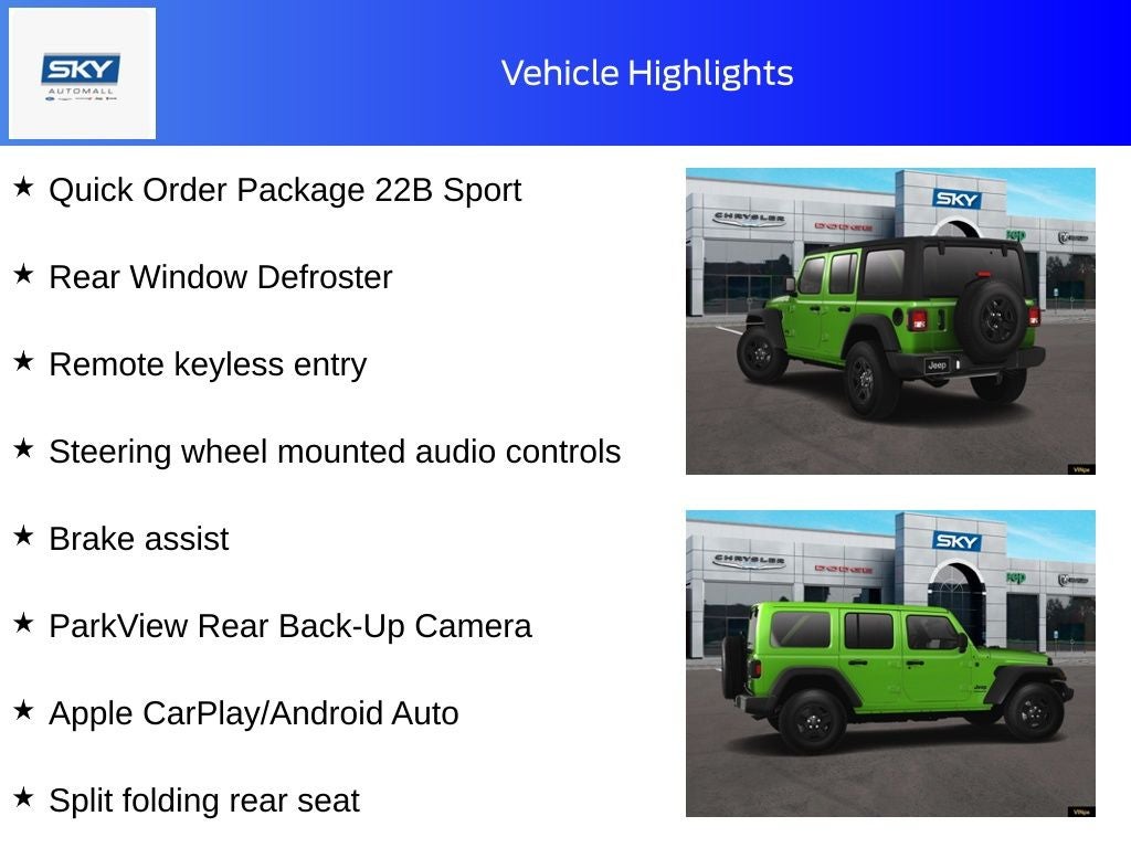 2025 Jeep Wrangler WRANGLER 4-DOOR SPORT