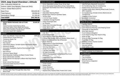 2024 Jeep Grand Cherokee L Altitude 4x4