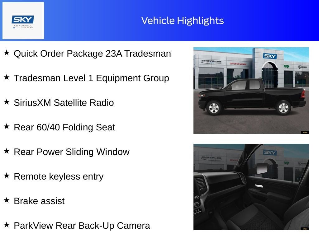 2025 RAM Ram 1500 RAM 1500 TRADESMAN QUAD CAB 4X4 6'4' BOX