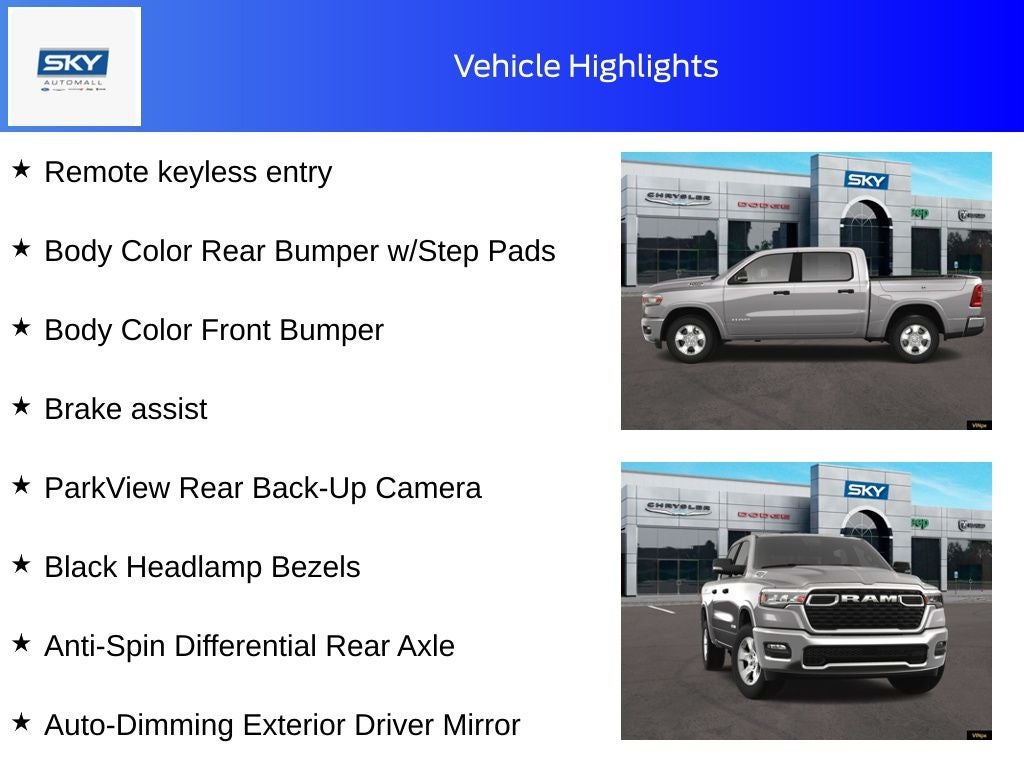 2025 RAM Ram 1500 RAM 1500 BIG HORN CREW CAB 4X4 5'7' BOX