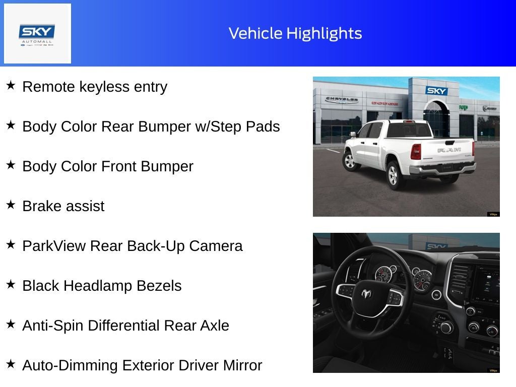 2025 RAM Ram 1500 RAM 1500 BIG HORN CREW CAB 4X4 5'7' BOX