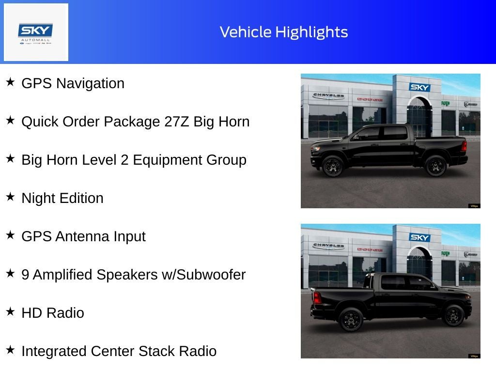 2026 RAM Ram 1500 RAM 1500 BIG HORN CREW CAB 4X4 5'7' BOX