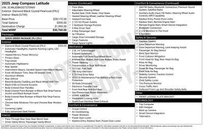 2025 Jeep Compass COMPASS LATITUDE 4X4