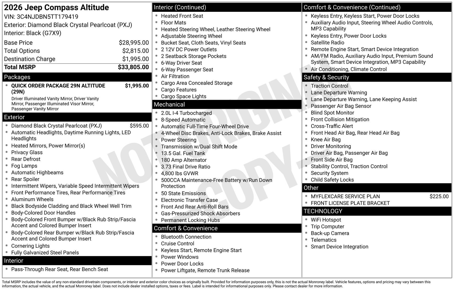 2026 Jeep Compass COMPASS LATITUDE ALTITUDE 4X4