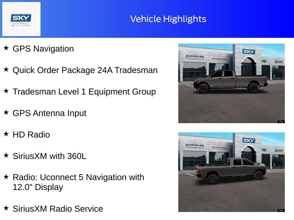 2026 RAM Ram 3500 RAM 3500 TRADESMAN CREW CAB 4X4 8' BOX