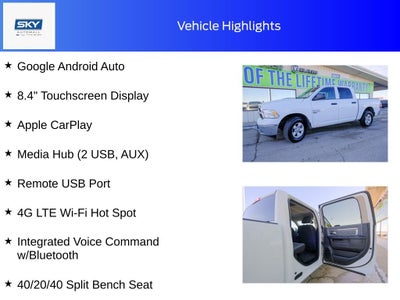2023 RAM 1500 Classic SLT Crew Cab 4x4 5'7' Box