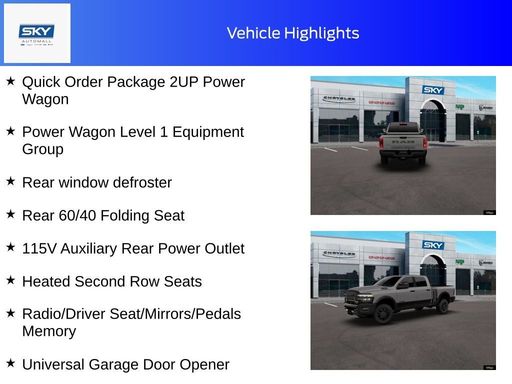 2026 RAM Ram 2500 RAM 2500 POWER WAGON CREW CAB 4X4 6'4' BOX