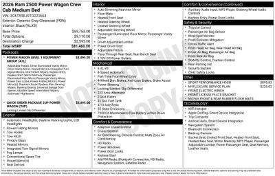 2026 RAM Ram 2500 RAM 2500 POWER WAGON CREW CAB 4X4 6'4' BOX