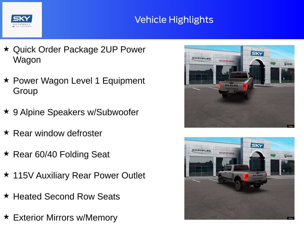 2026 RAM Ram 2500 RAM 2500 POWER WAGON CREW CAB 4X4 6'4' BOX