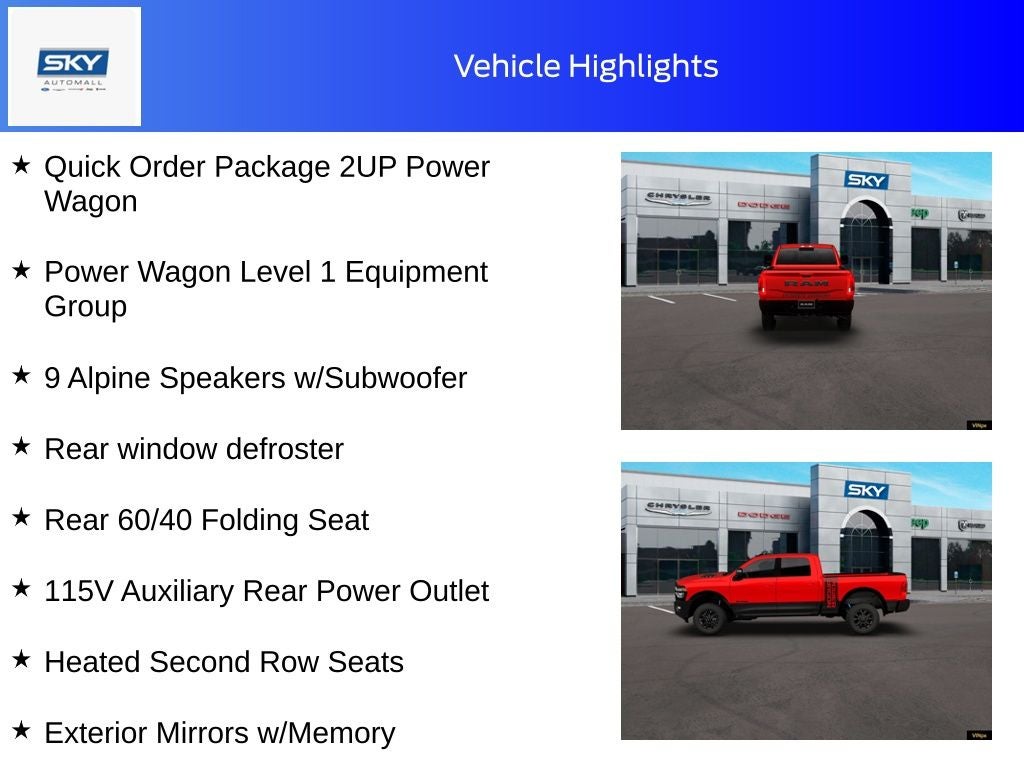 2026 RAM Ram 2500 RAM 2500 POWER WAGON CREW CAB 4X4 6'4' BOX