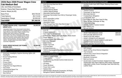 2026 RAM Ram 2500 RAM 2500 POWER WAGON CREW CAB 4X4 6'4' BOX