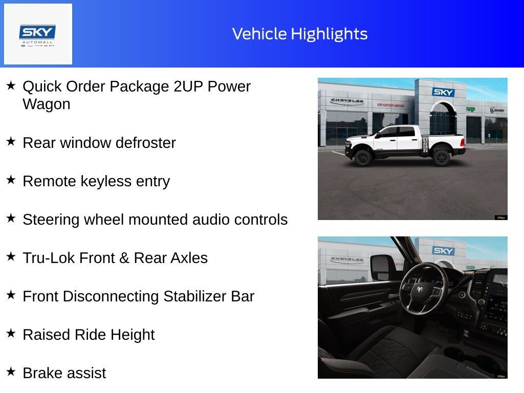 2026 RAM Ram 2500 RAM 2500 POWER WAGON CREW CAB 4X4 6'4' BOX