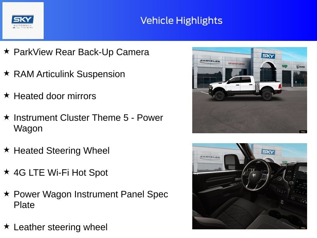 2026 RAM Ram 2500 RAM 2500 POWER WAGON CREW CAB 4X4 6'4' BOX