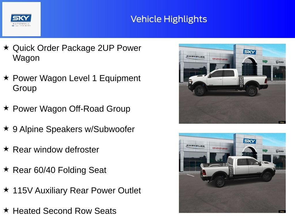 2025 RAM Ram 2500 RAM 2500 POWER WAGON CREW CAB 4X4 6'4' BOX