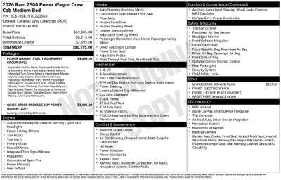 2026 RAM Ram 2500 RAM 2500 POWER WAGON CREW CAB 4X4 6'4' BOX