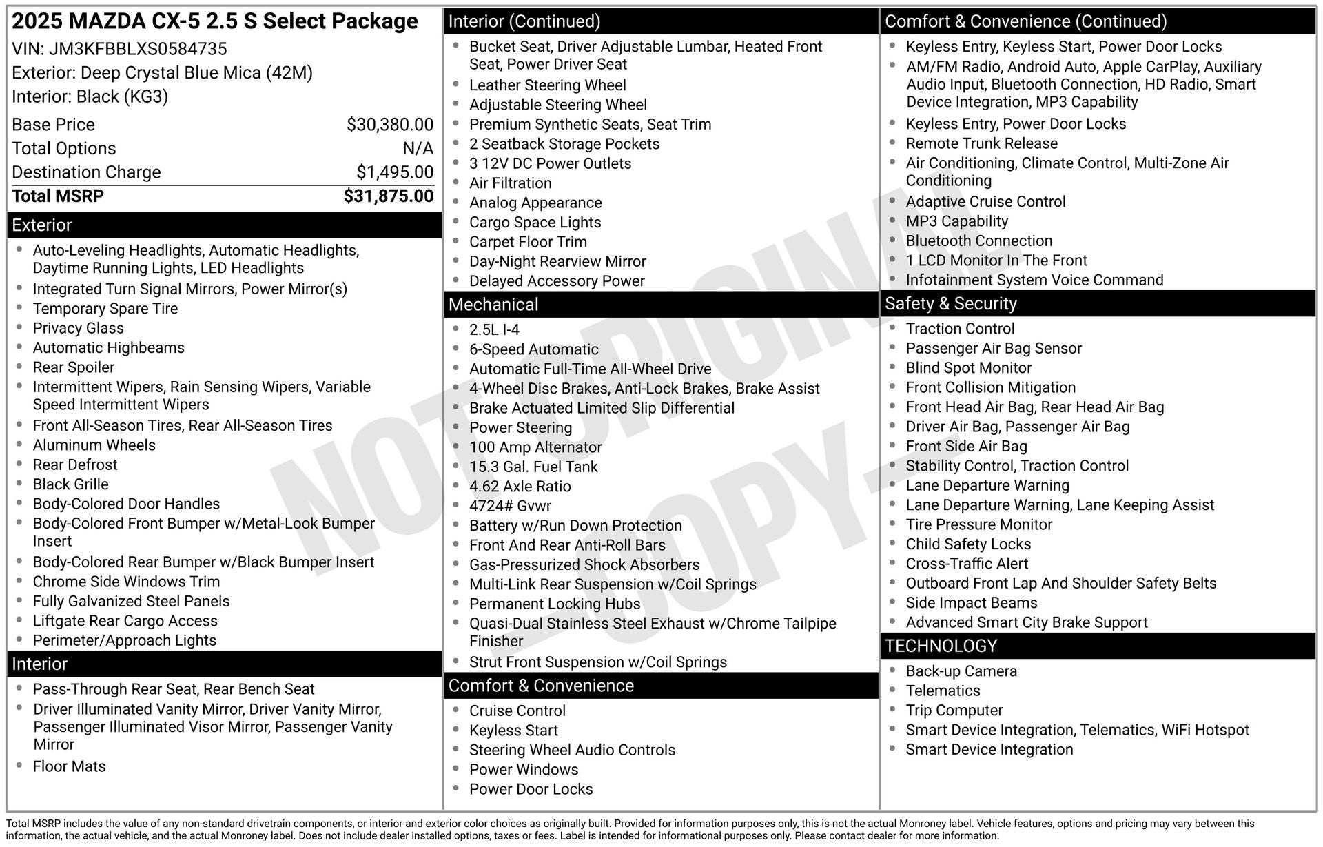 2025 Mazda Mazda CX-5 2.5 S Select