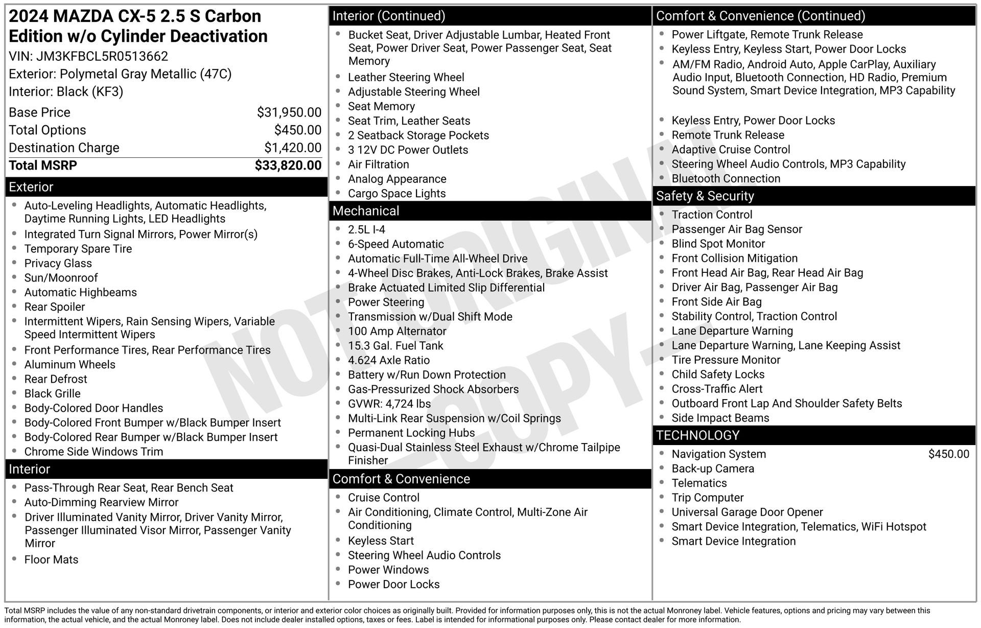 2024 Mazda Mazda CX-5 2.5 S Carbon Edition