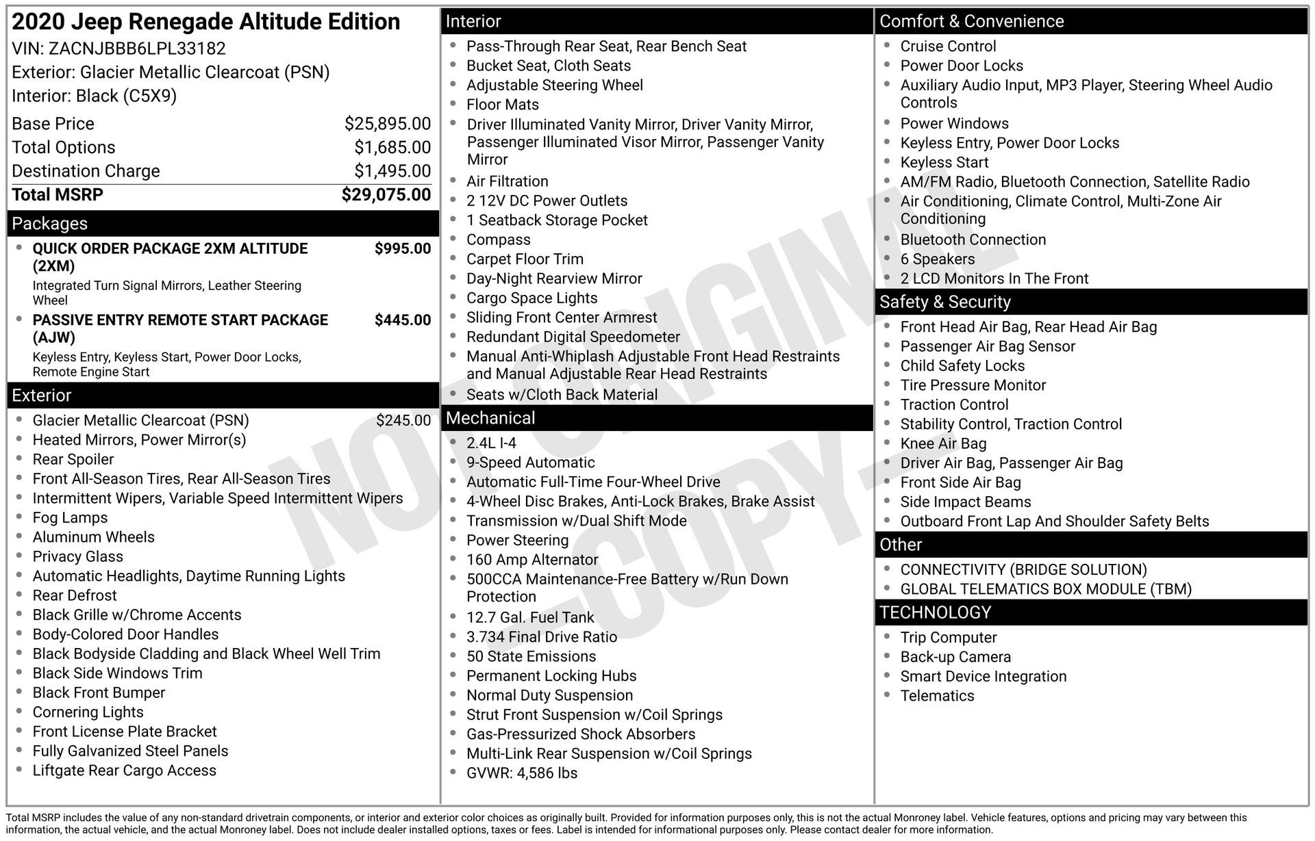 2020 Jeep Renegade Altitude 4x4