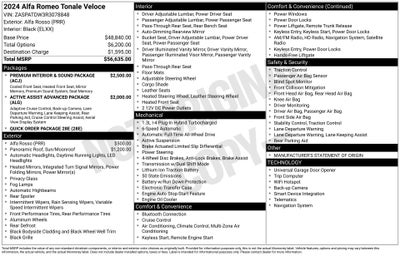2024 Alfa Romeo Tonale Veloce EAWD