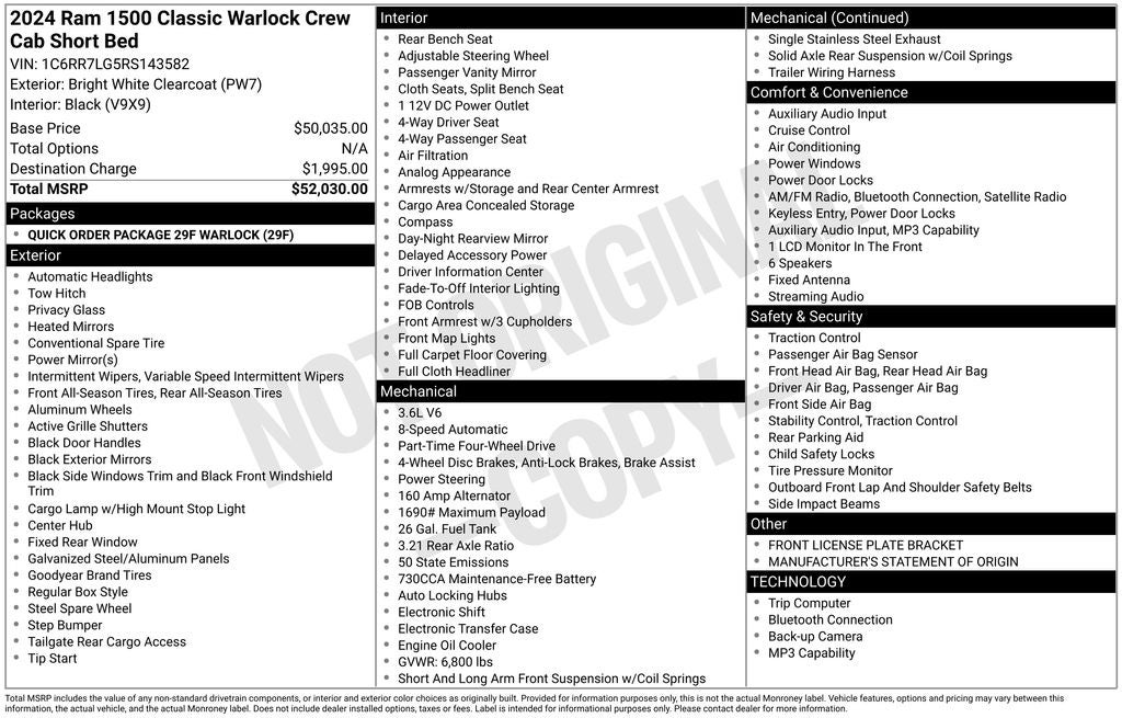 2024 RAM 1500 Classic Warlock