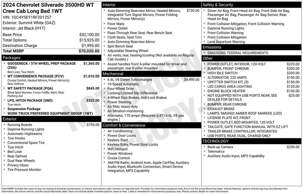 2024 Chevrolet Silverado 3500HD Work Truck