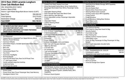 2012 RAM 2500 Laramie Longhorn